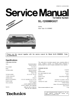 Technics - SL-1200-MK-5-GT - Service manual 